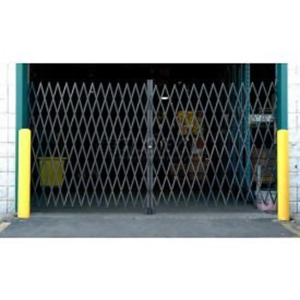 Global Equipment Double Folding Security Gate 12'W x 6-1/2'H 620665